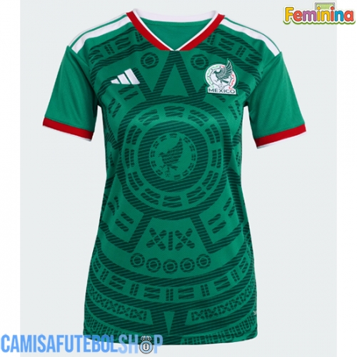 Camisa de time de futebol México Replicas 1º Equipamento Feminina Mundo 2026 Manga Curta